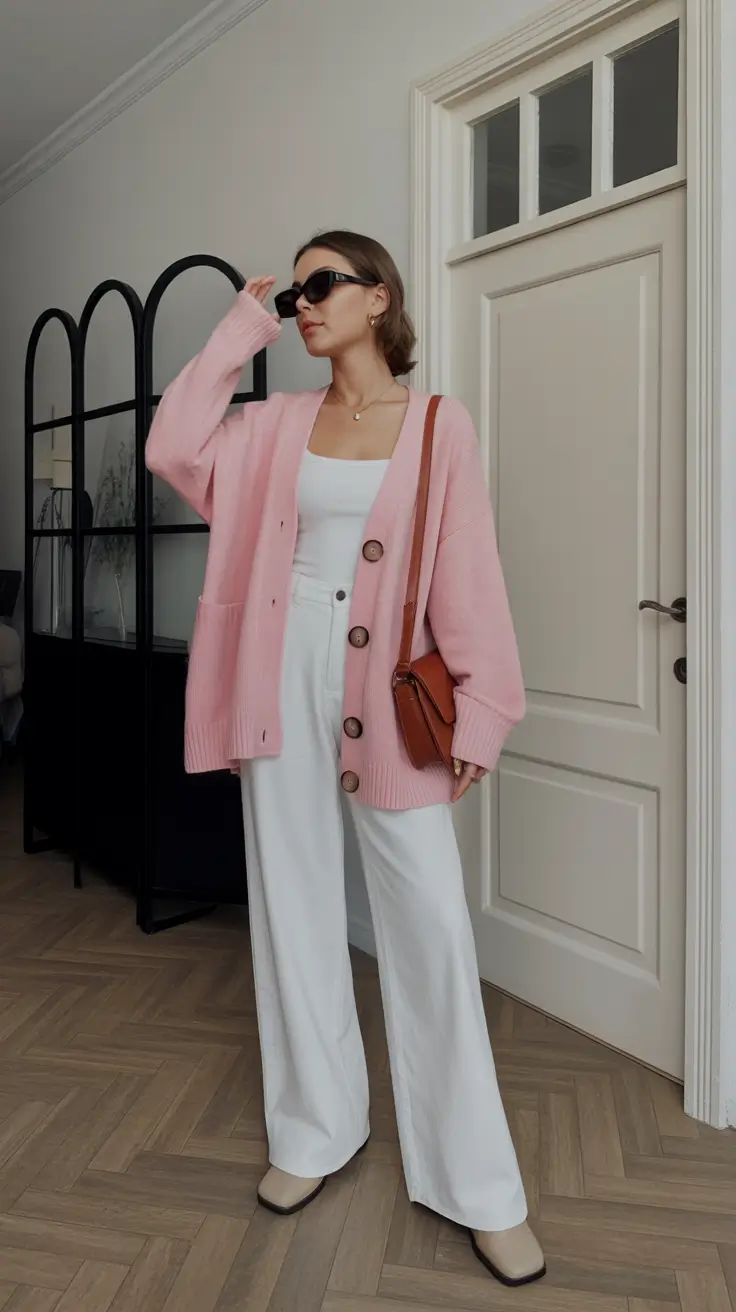 2026 outfit ideas Soft Pink & White Simplicity