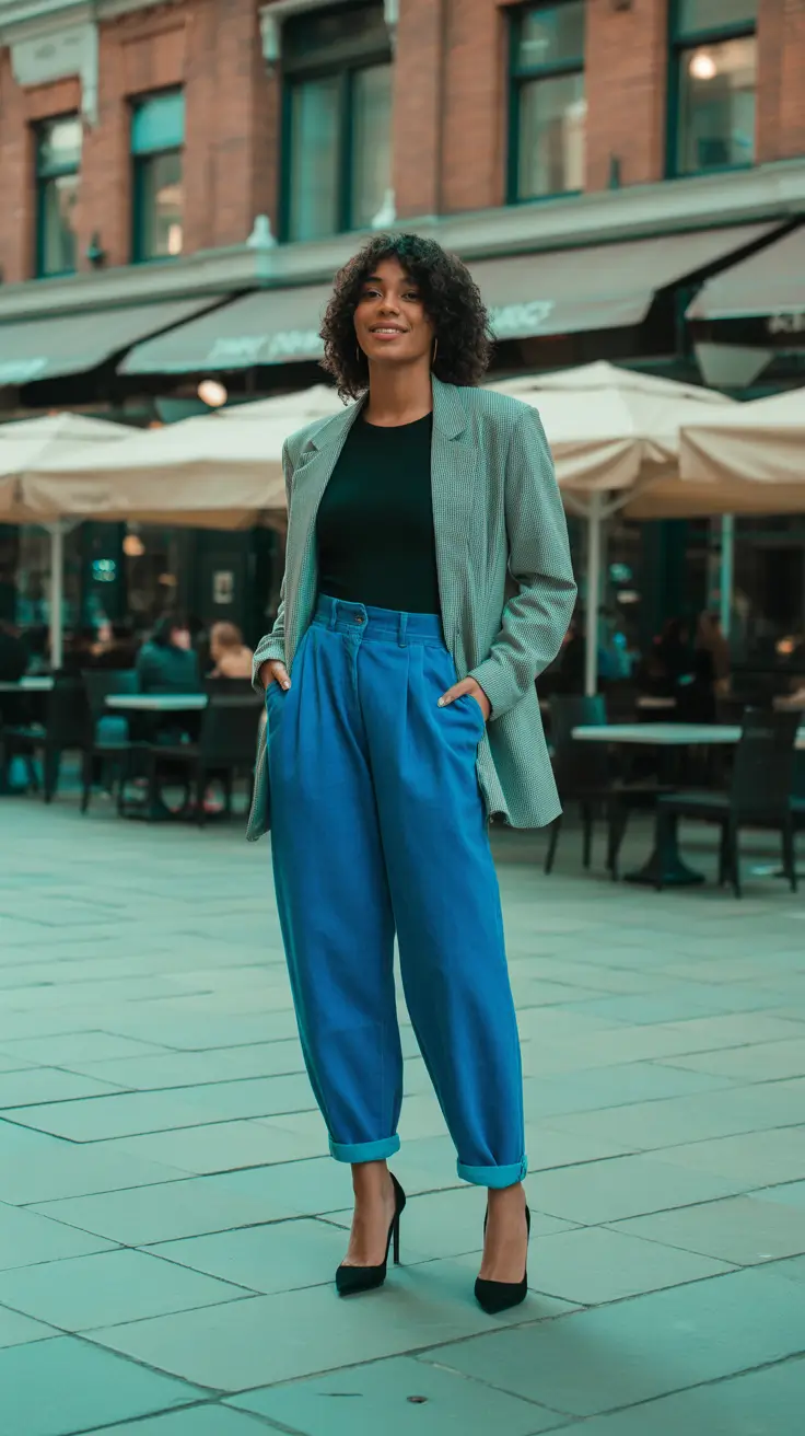 2026 outfit ideas Bold Blue Confidence