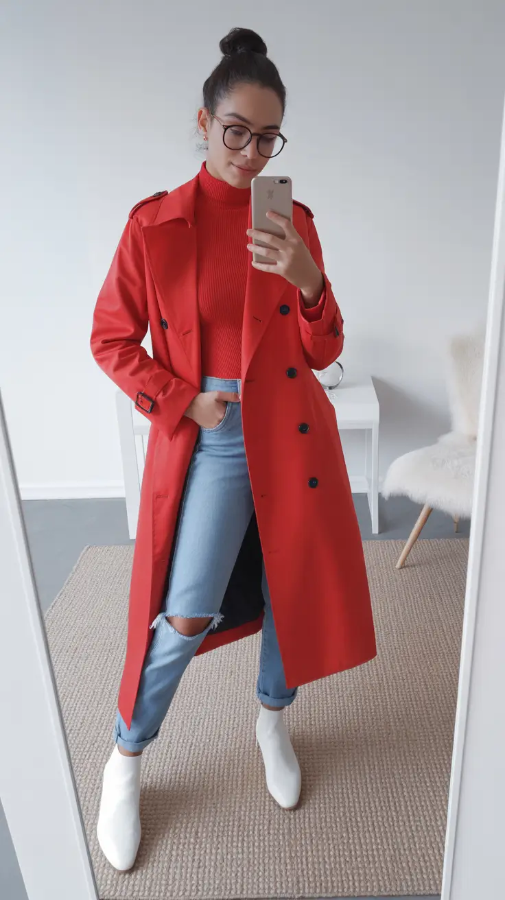 2026 outfit ideas Red Alert Minimalism