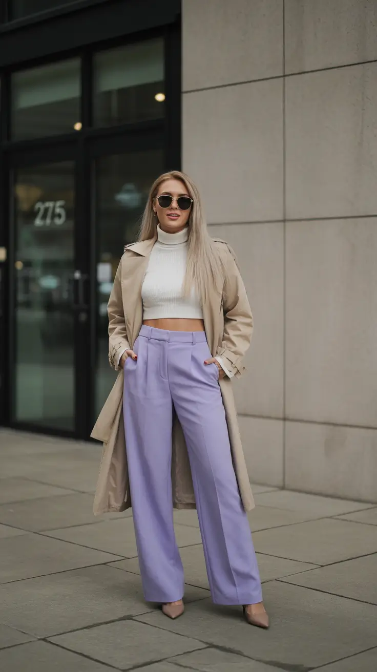 2026 outfit ideas Lilac Meets Beige Cool