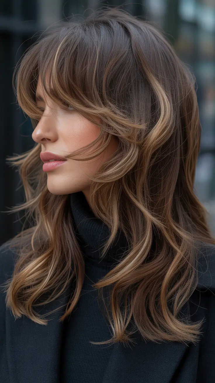 balayage hair color for winter 2025 2026 Bronzed Mocha Layers