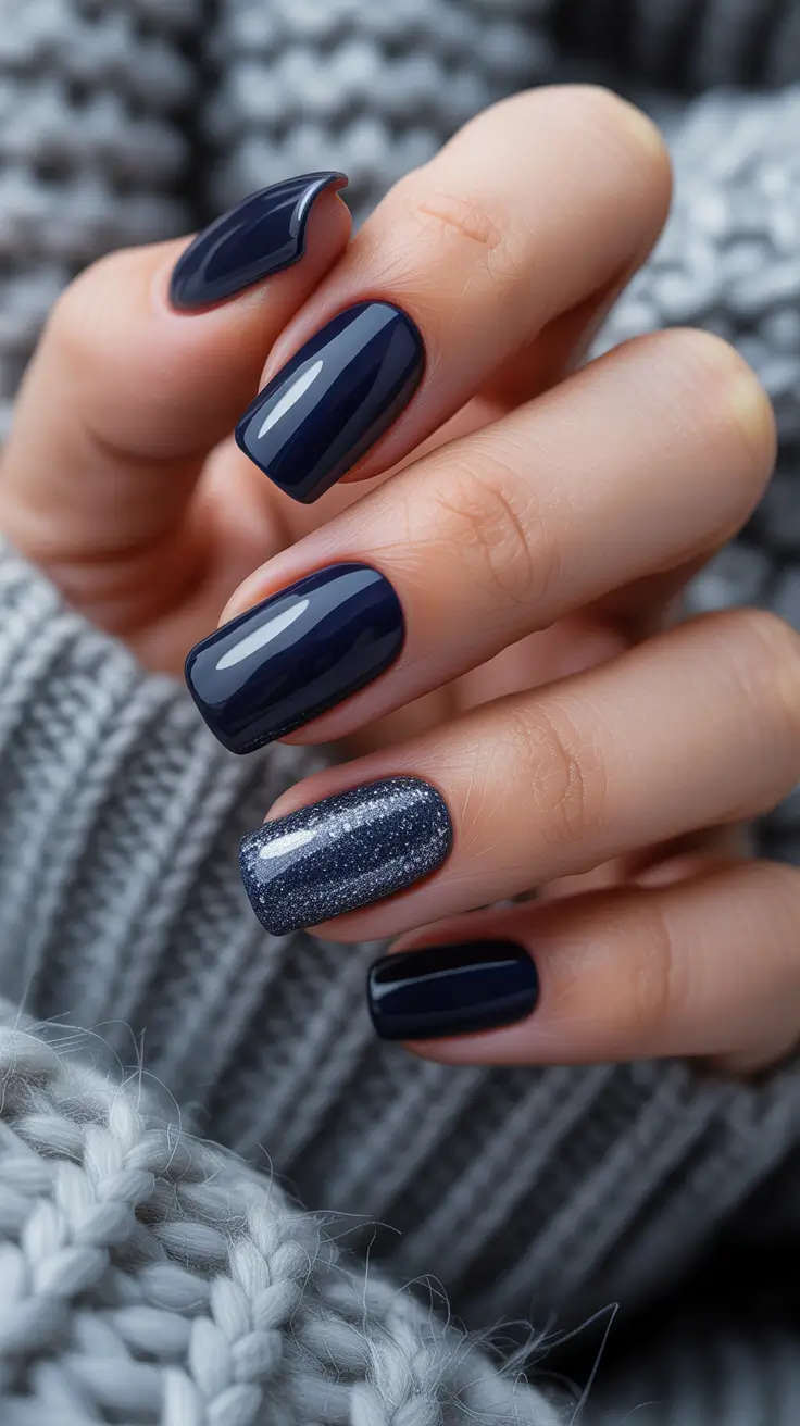 Blue Winter Nails 2025–2026 Starry Sapphire Touch