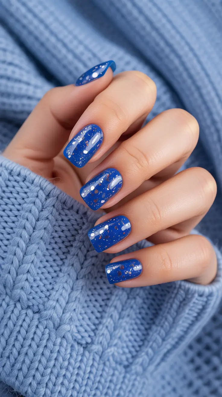Blue Winter Nails 2025–2026 Frozen Midnight Spark