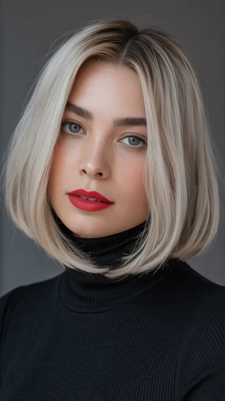 Bob Hairstyles Ideas Winter 2025–2026 Frosted Platinum Bob