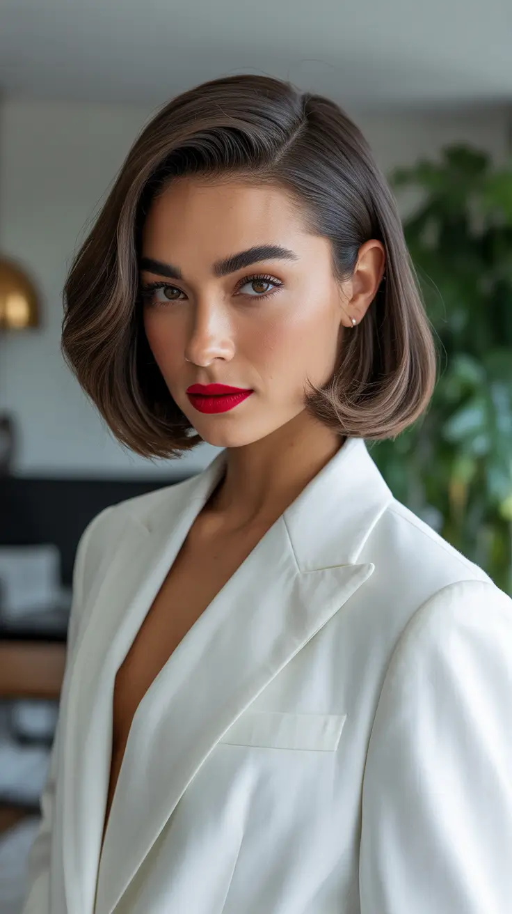 Bob Hairstyles Ideas Winter 2025–2026 Glossy Espresso Power Bob