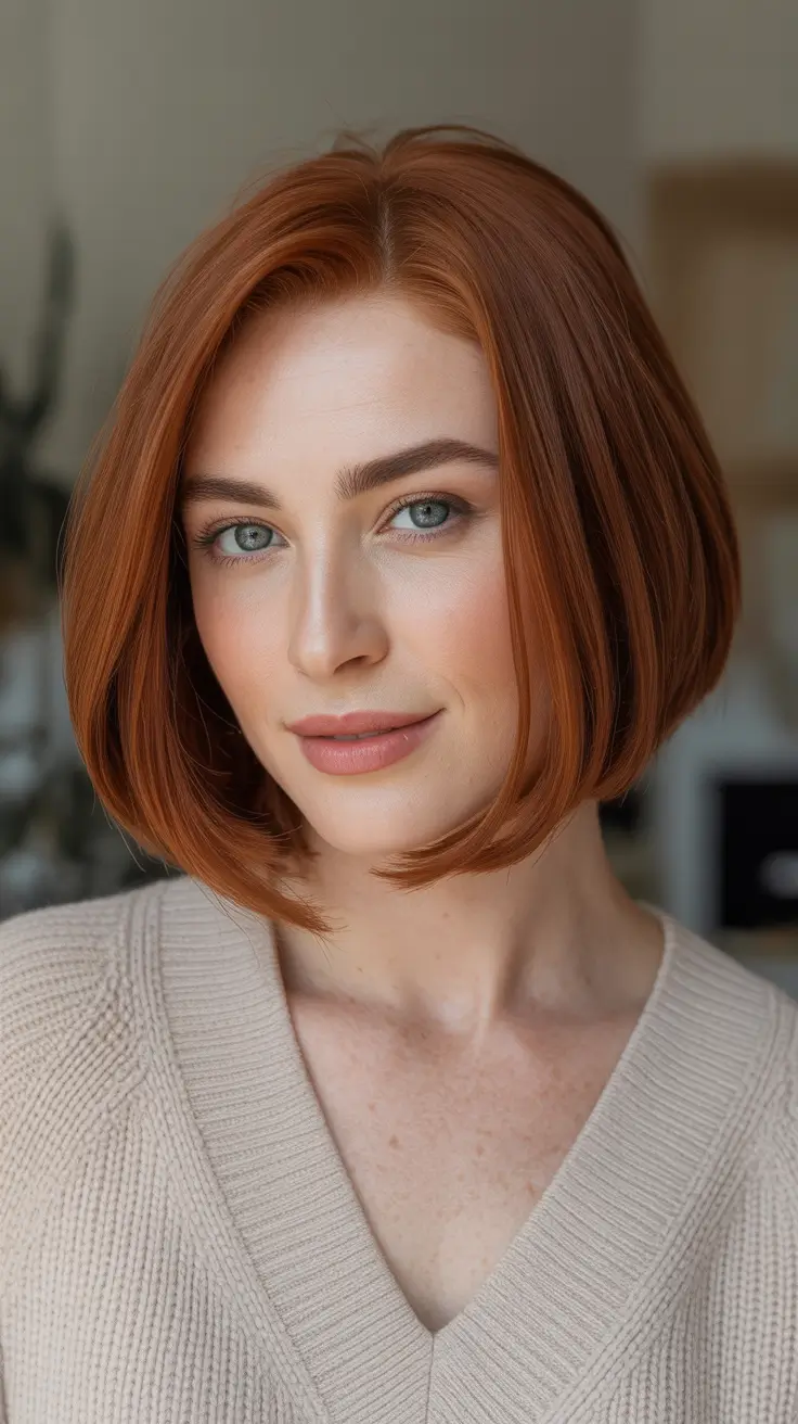 Bob Hairstyles Ideas Winter 2025–2026 Soft Copper Classic Bob