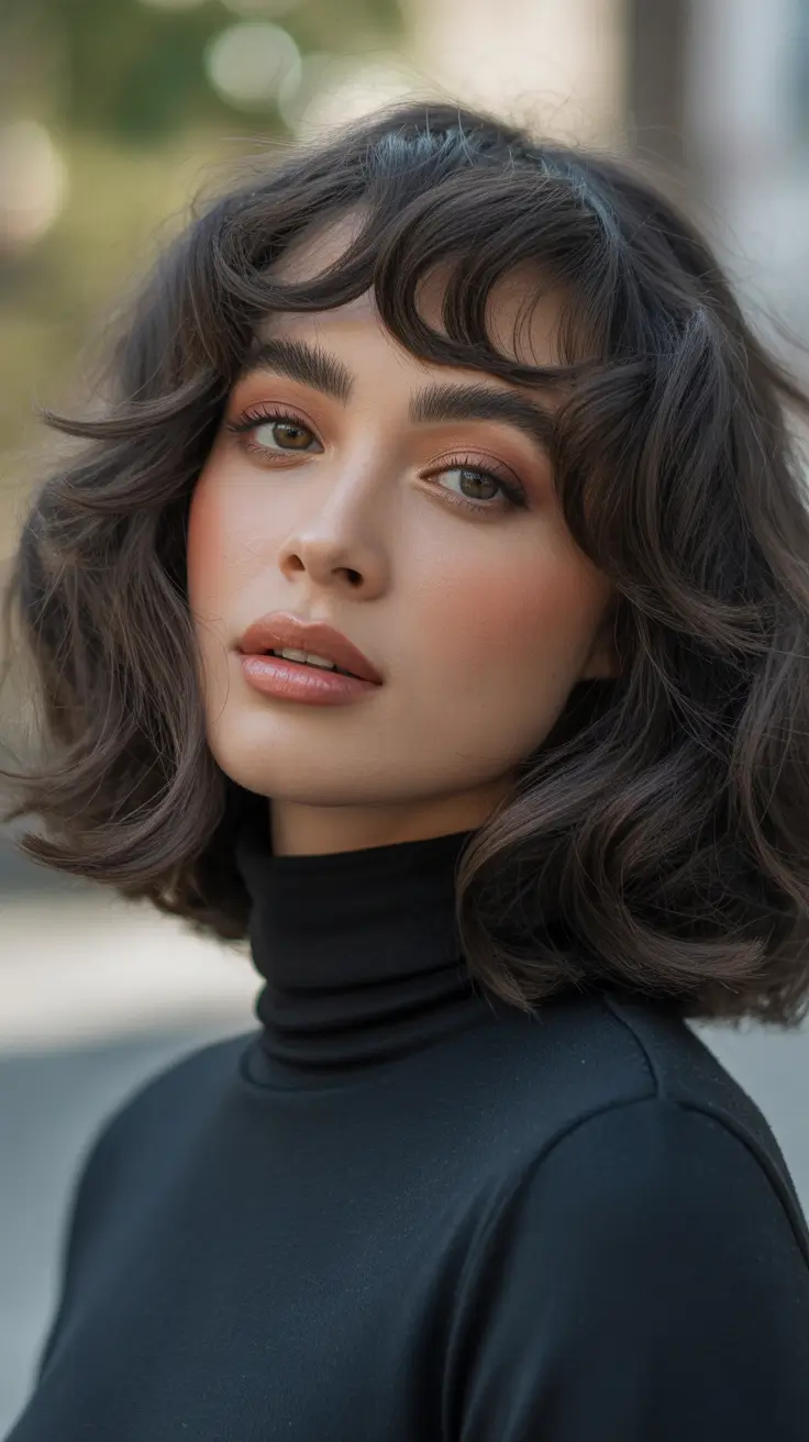 Bob Hairstyles Ideas Winter 2025–2026 Classic Parisian Bob with Wispy Bangs
