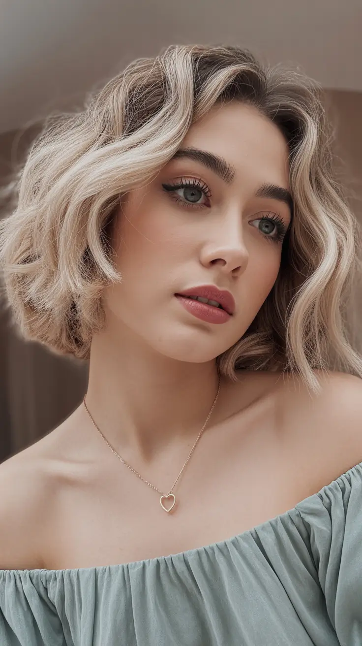 Bob Hairstyles Ideas Winter 2025–2026 Champagne Short Bob with Volume