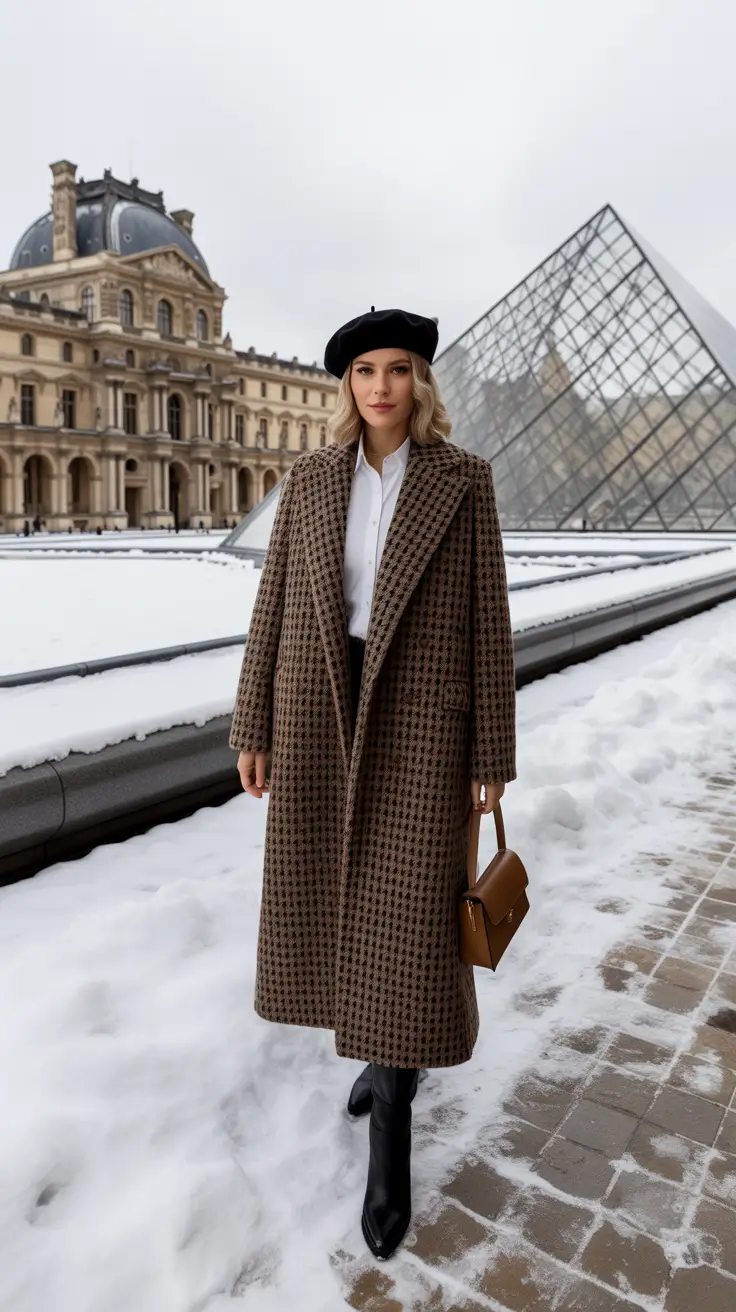 Casual Winter Outfits for Women 2025-2026 Parisian Heritage Check