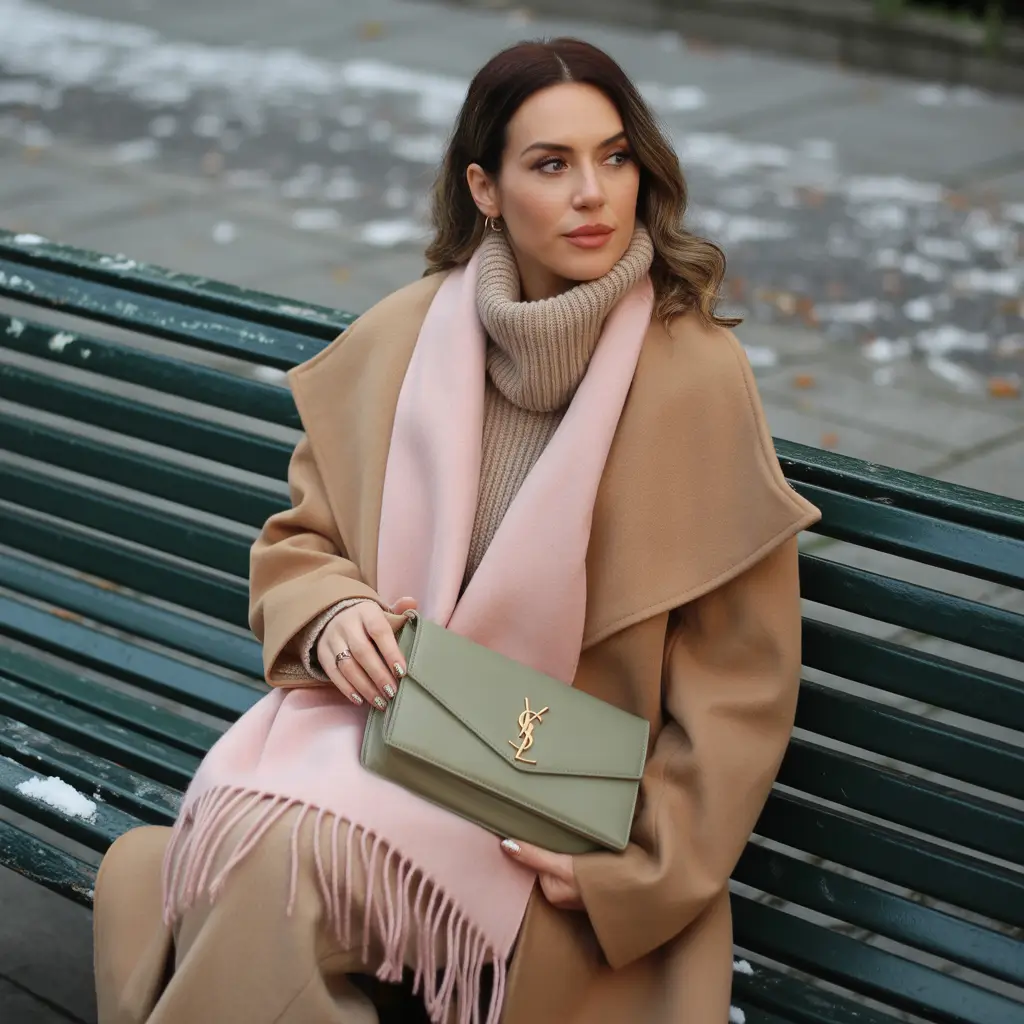 Chic Early Winter Outfit Ideas 2025 2026 Soft Neutrals with a Pop of Pastel