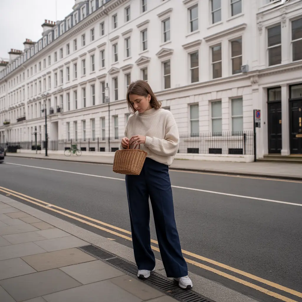 Cozy Outfits to Wear in November 2025 Soft Neutrals and Navy Calm