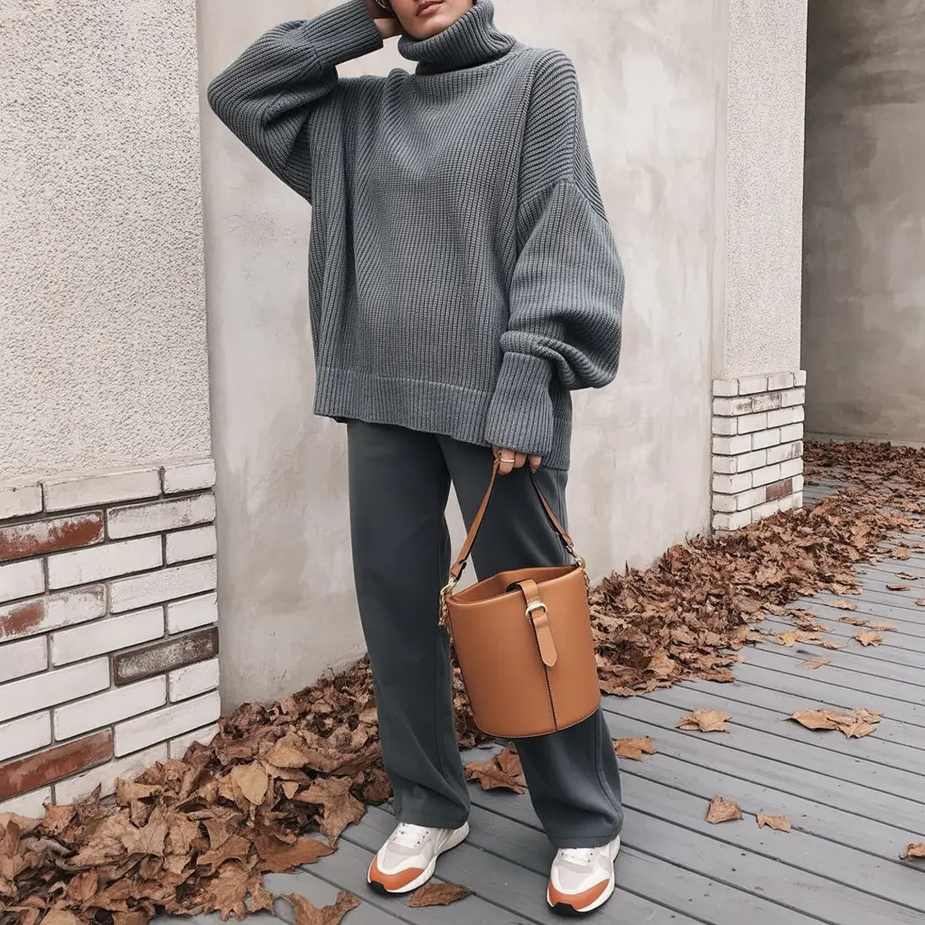 Cozy Outfits to Wear in November 2025 Monochrome Layers in Charcoal Gray