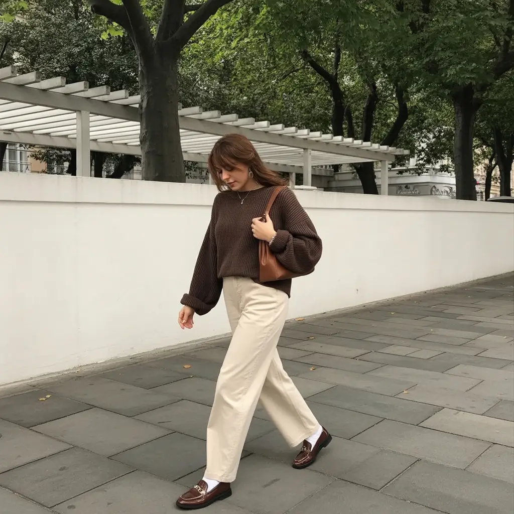 Cozy Outfits to Wear in November 2025 Warm Espresso and Ivory Tones