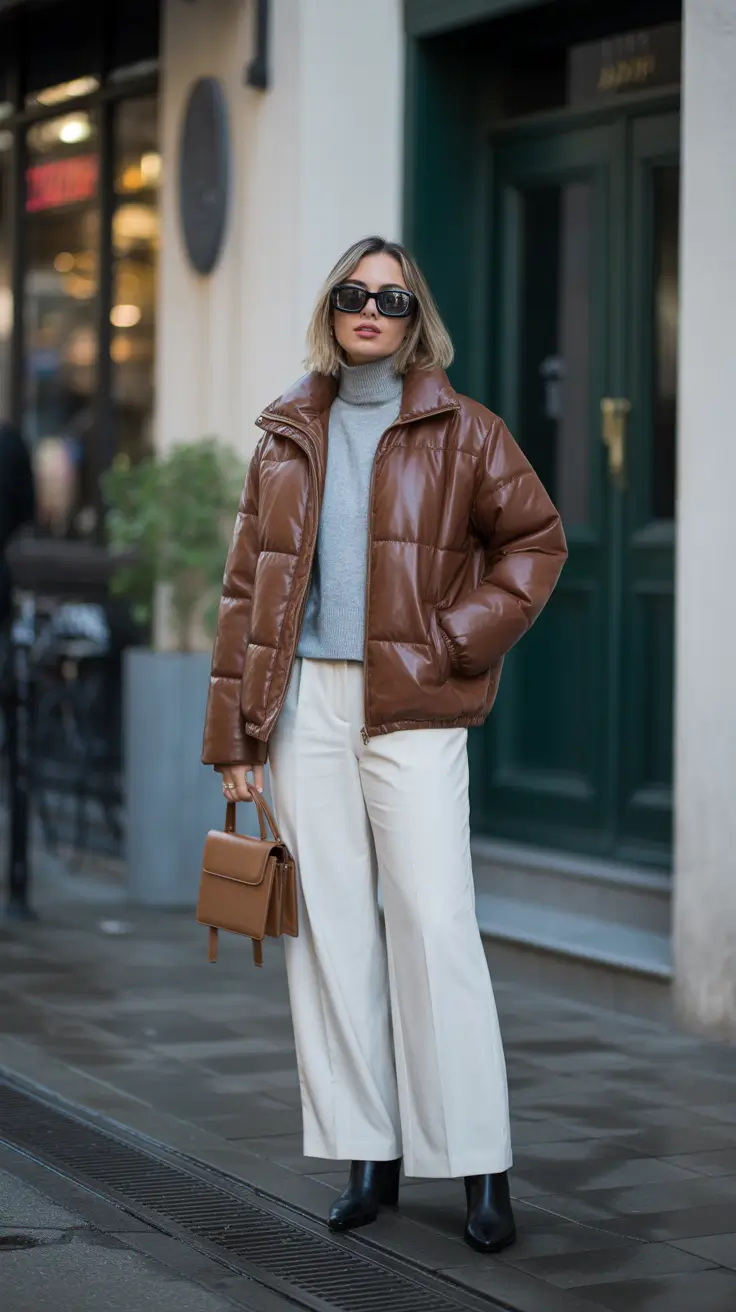 Cozy Puffer Jacket Outfit: Winter 2025 - 2026 Warm Neutrals for Effortless Elegance