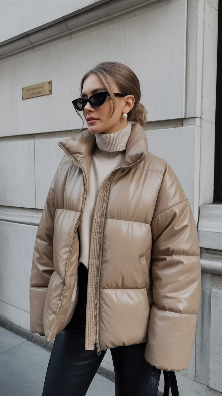 Cozy Puffer Jacket Outfit: Winter 2025 - 2026 Elegant Neutrals Meet Urban Chic