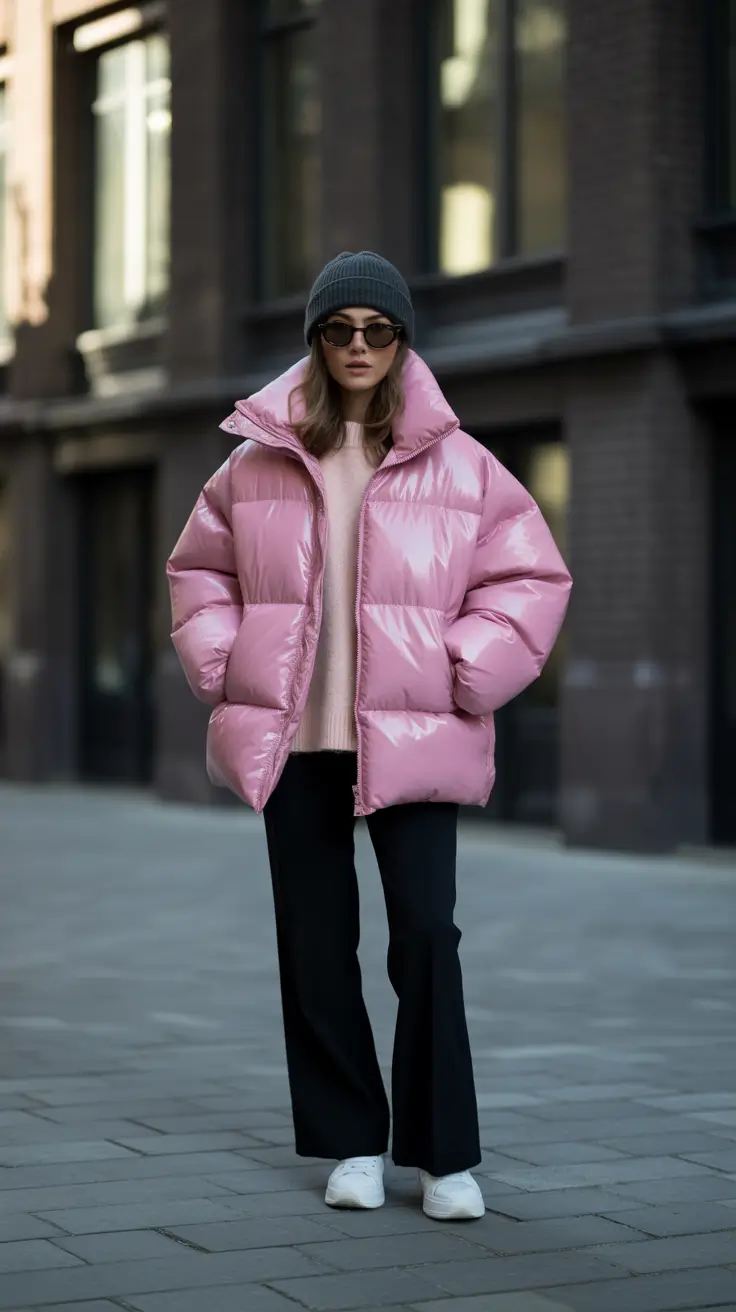 Cozy Puffer Jacket Outfit: Winter 2025 - 2026 Playful Pink with Urban Edge