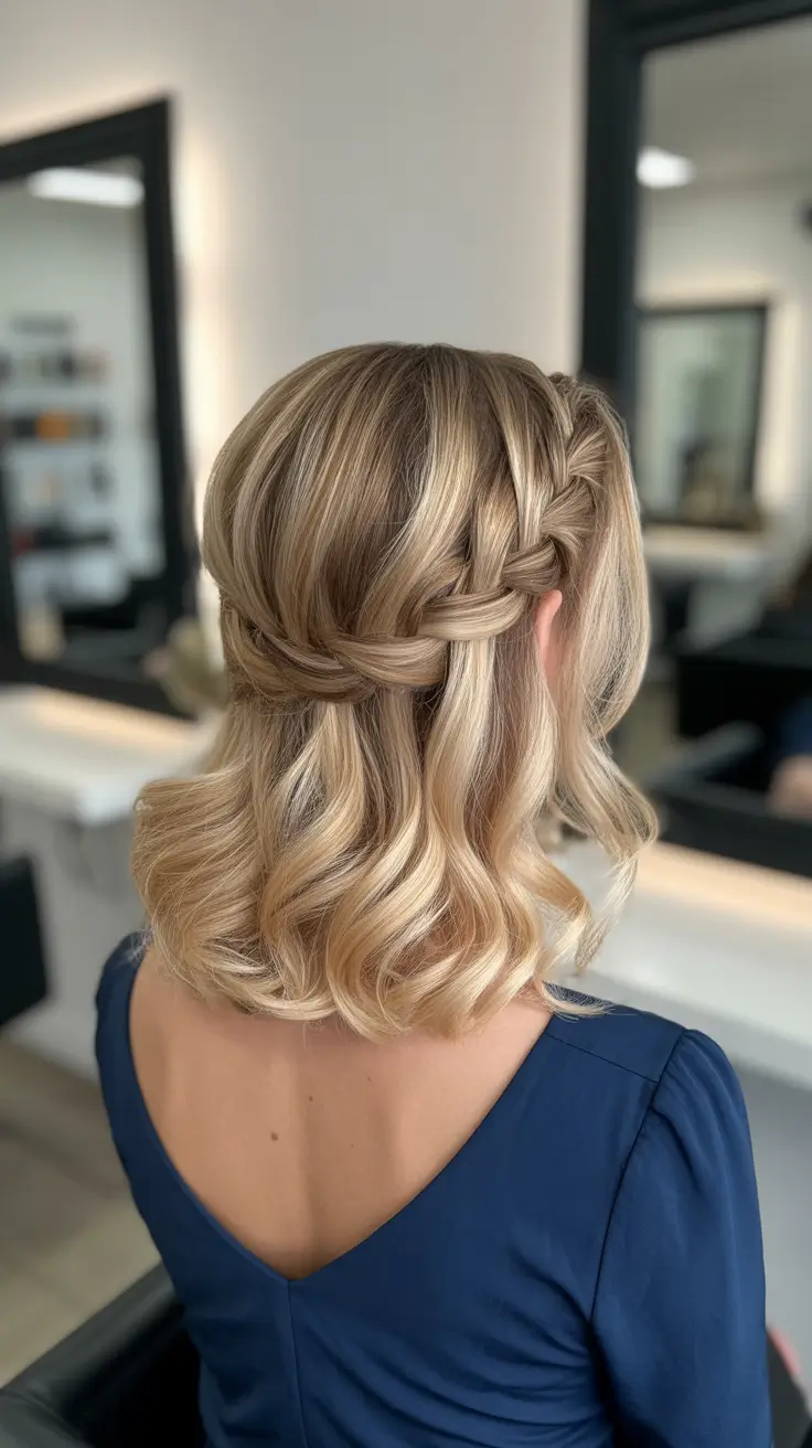 Cute Hairstyles for Winter 2025 2026 Half-Up Braid with Soft Curls