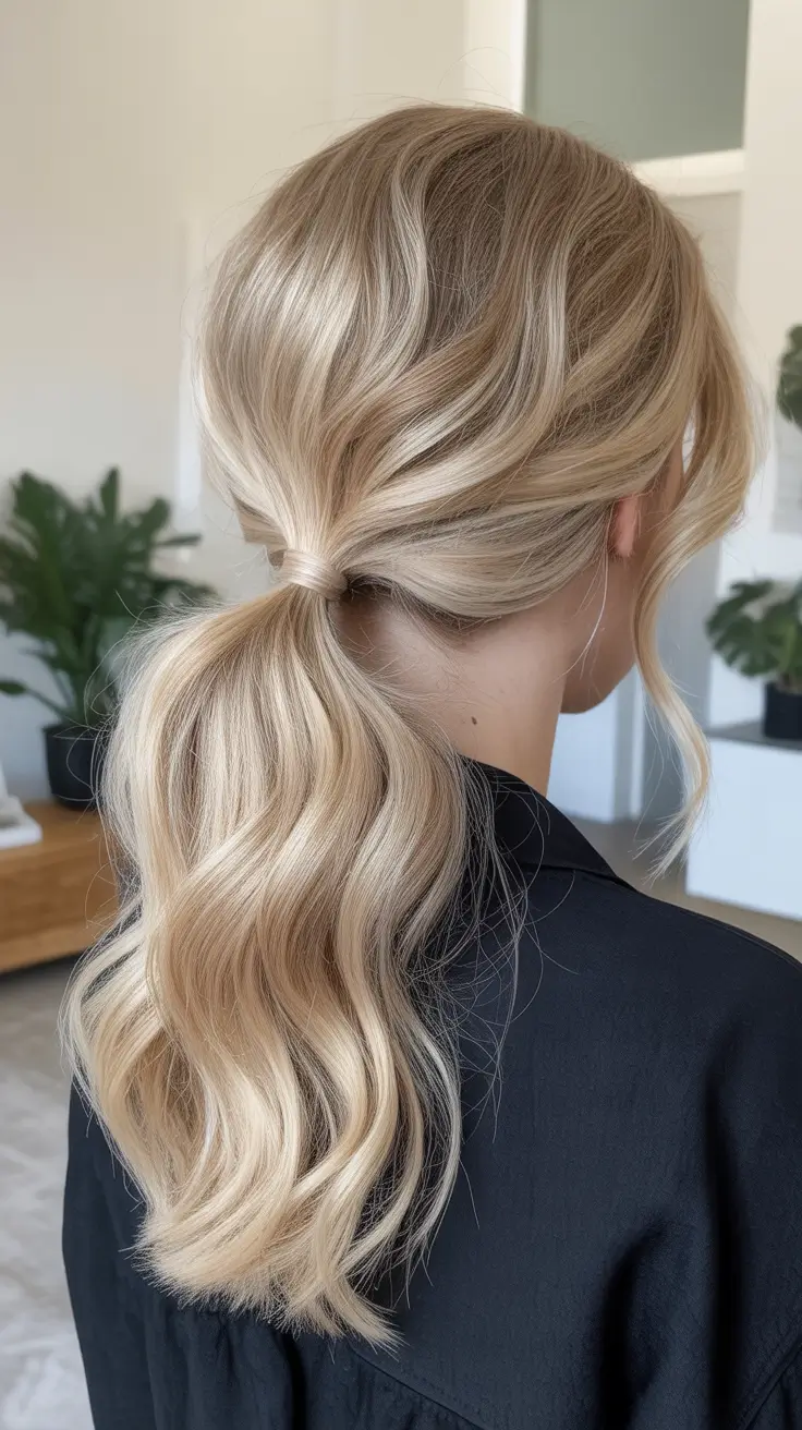 Cute Hairstyles for Winter 2025 2026 Polished Low Ponytail with Volume