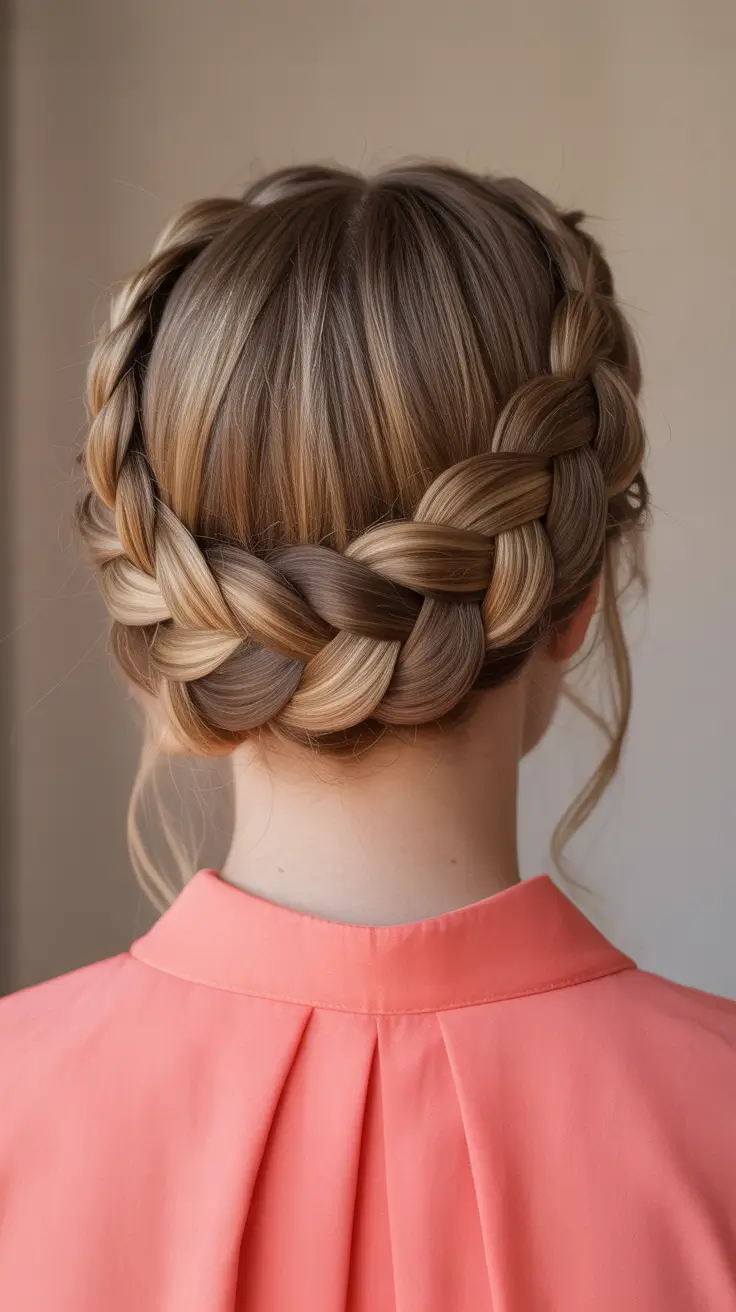 Cute Hairstyles for Winter 2025 2026 Classic Milkmaid Braid with a Modern Twist