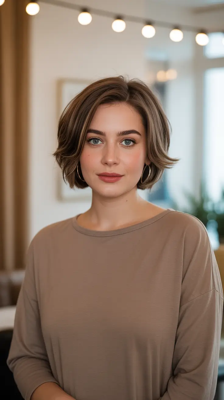 Cute Winter Haircuts 2025-2026 Inspiration Chin-Length Bob with Subtle Volume