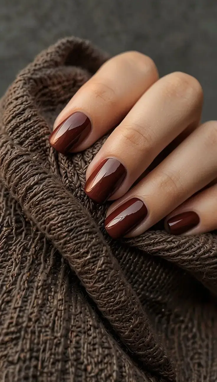 Fall Nail Design and Color for November 2025 Deep Burgundy Perfection