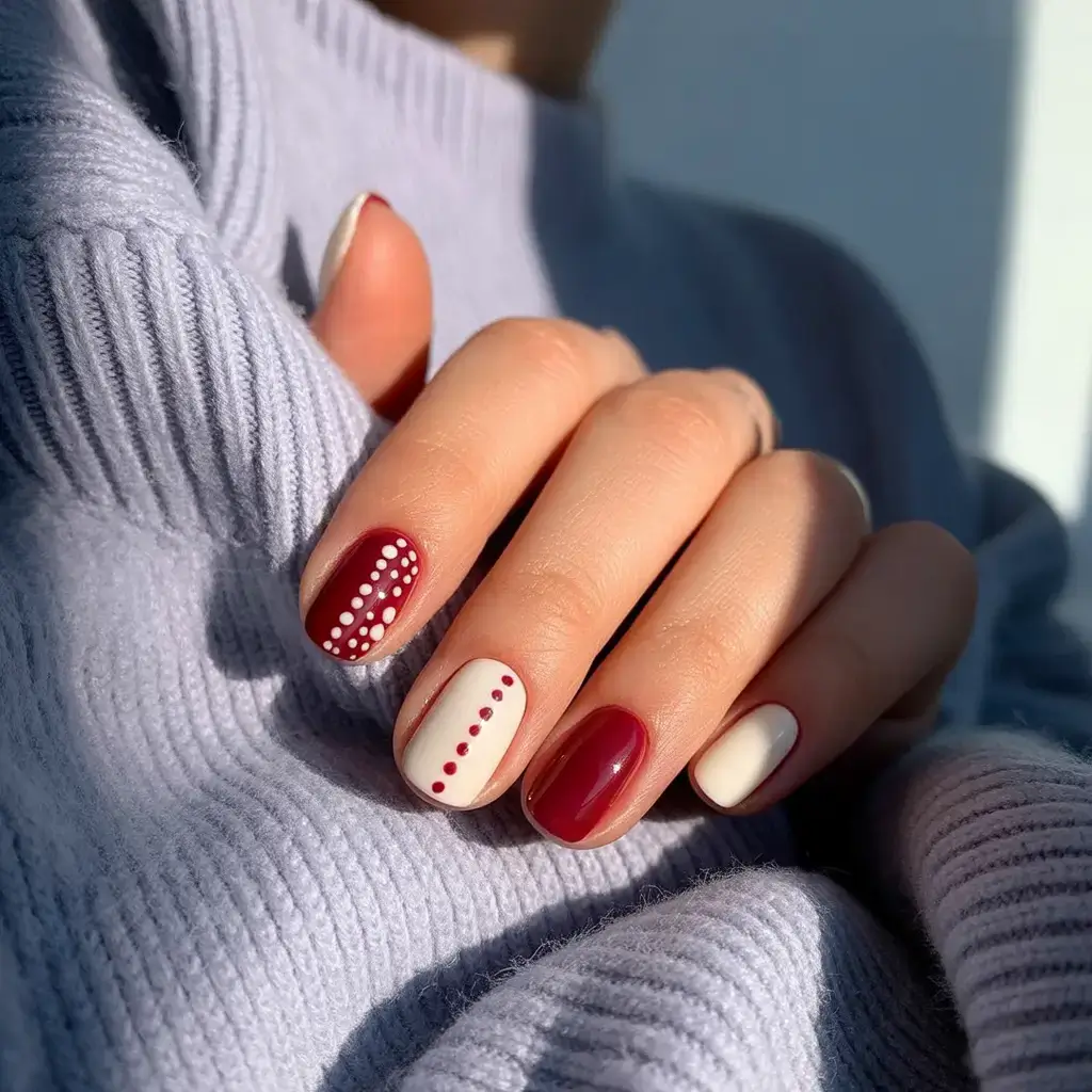 Fall Nail Design and Color for November 2025 Cherry Dots Delight