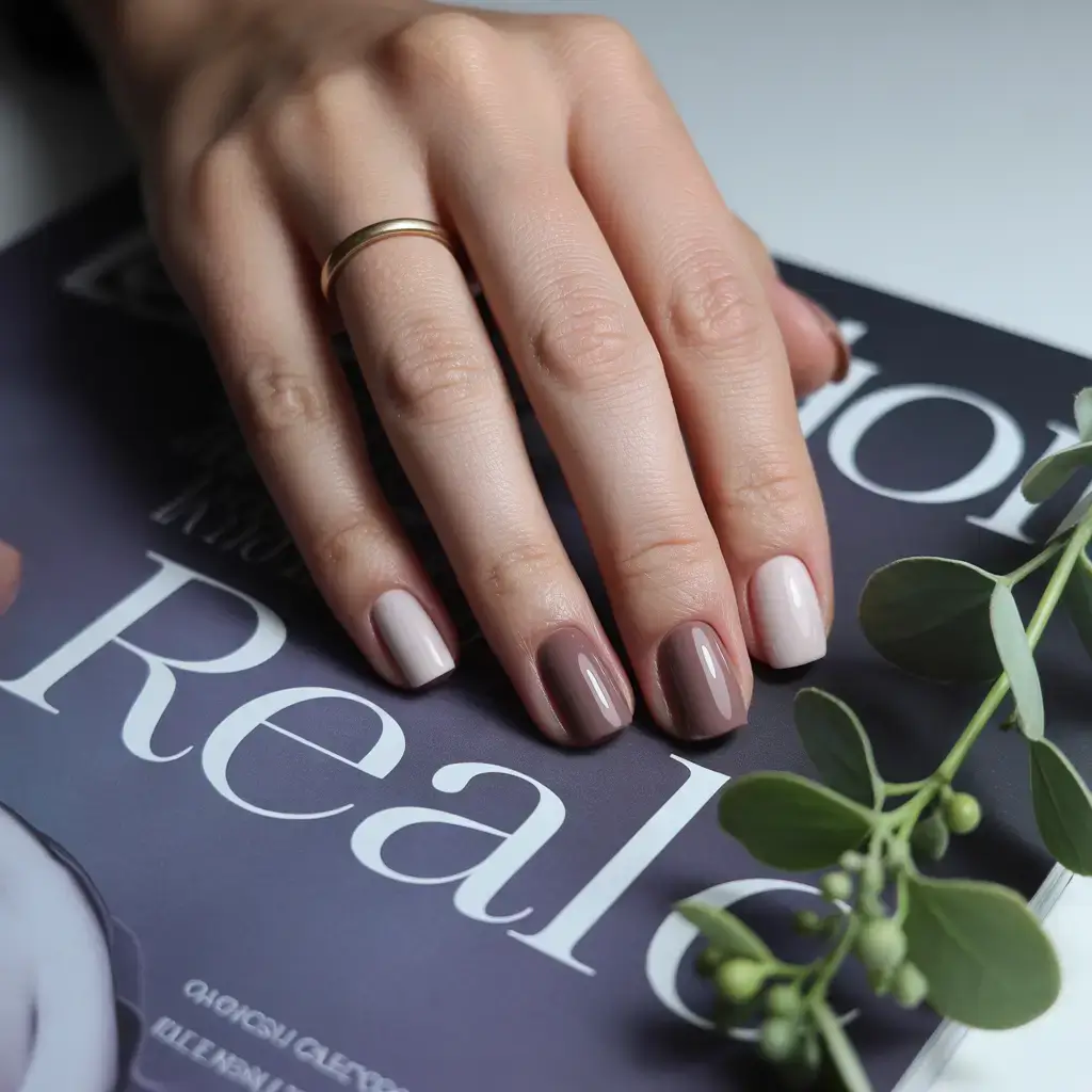 Fall Nail Design and Color for November 2025 Neutral Mocha Elegance