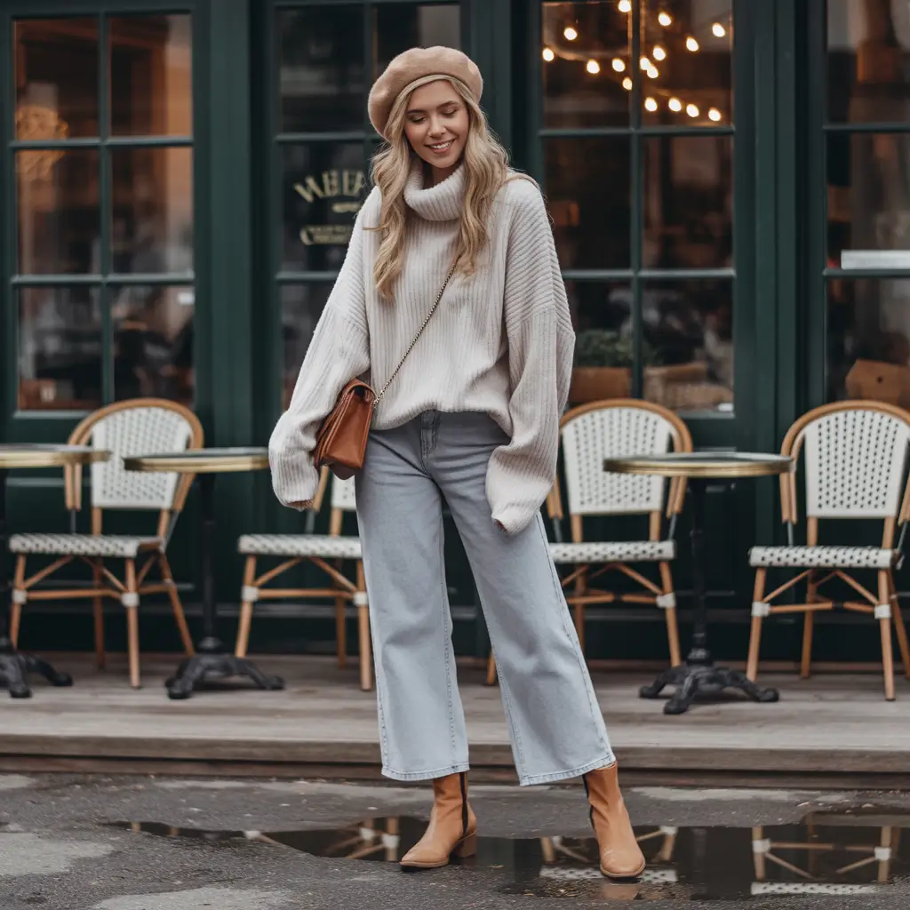 Fall to Winter Outfits 2025 Soft Neutrals and French-Inspired Layers