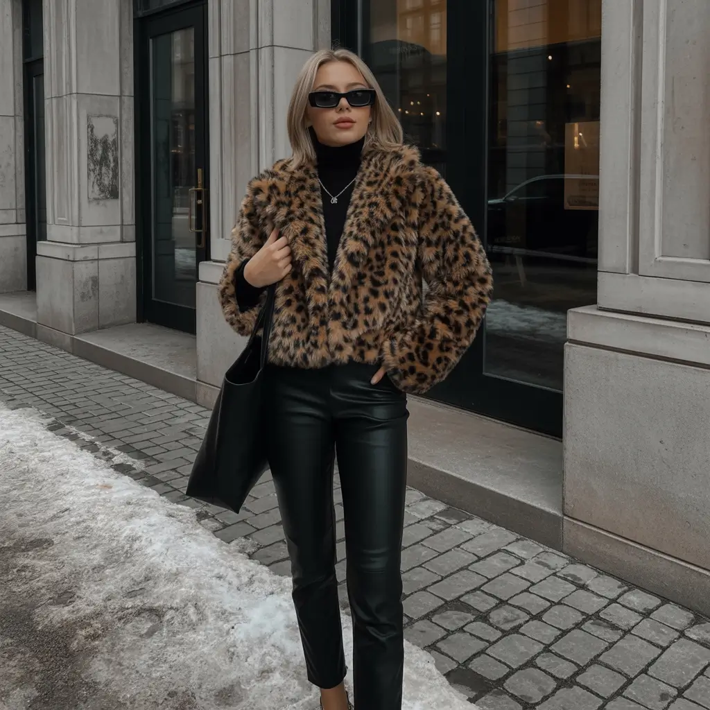 Fall to Winter Outfits 2025 Wild Chic Leopard Prints and Leather