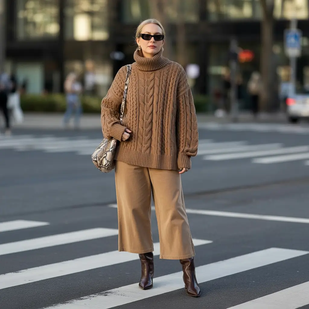 Fall to Winter Outfits 2025 Caramel Confidence Texture on Texture