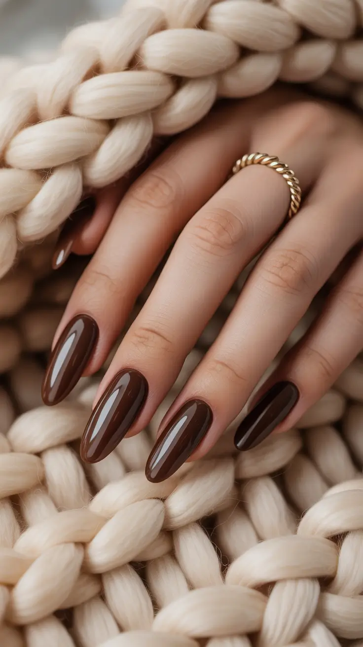 Fall & Winter Nail Colors Trends 2025-2026 Velvet Cocoa Comfort