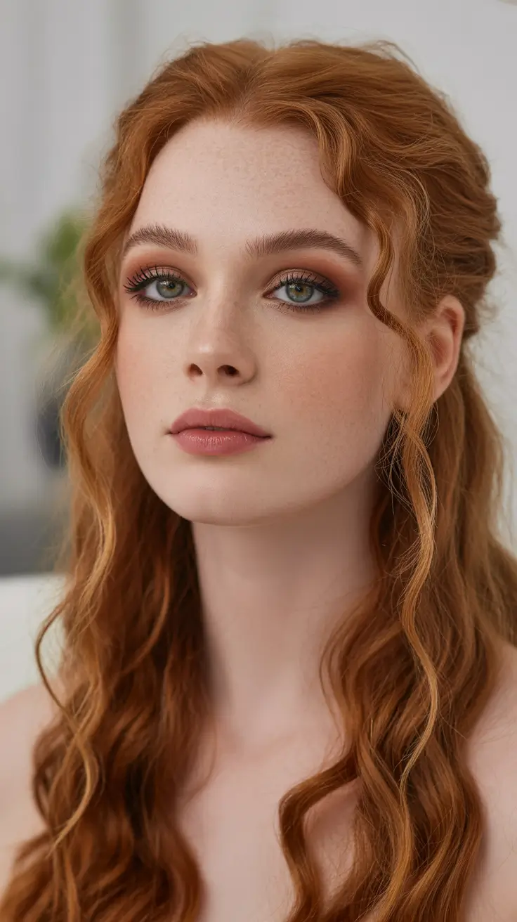Hair Color Ideas Auburn for Winter 2025-2026 Romantic Copper Waves