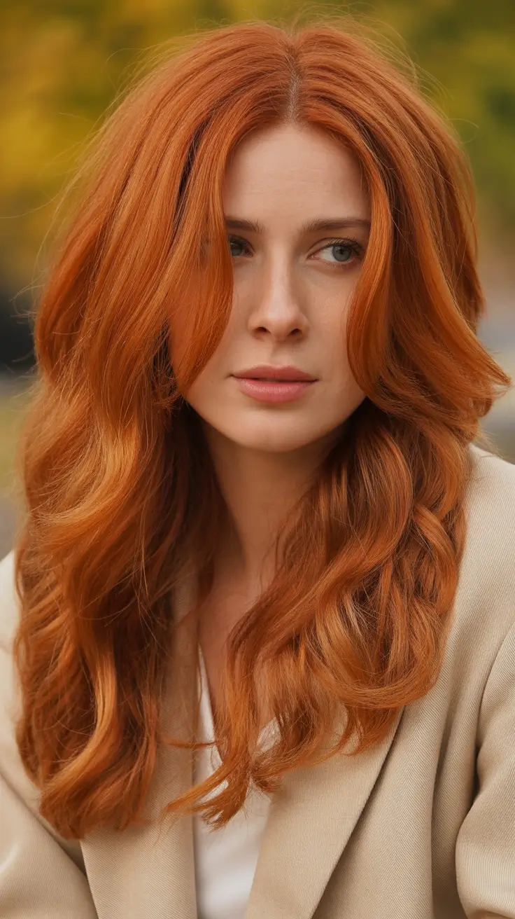 Hair Color Ideas Auburn for Winter 2025-2026 Bright Copper Light