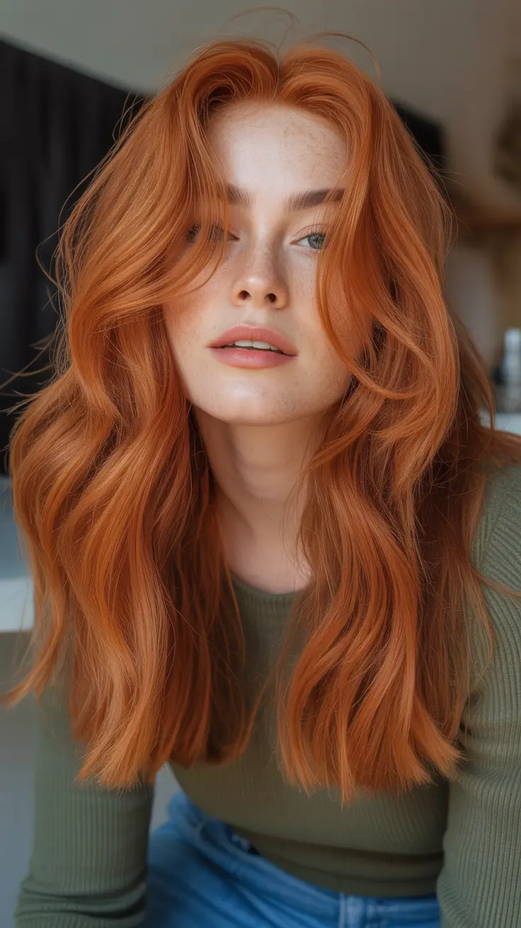 Hair Color Ideas Auburn for Winter 2025-2026 Soft Copper Glow