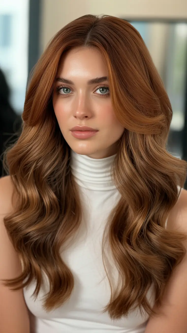 Hair Color Ideas Auburn for Winter 2025-2026 Golden Auburn Elegance