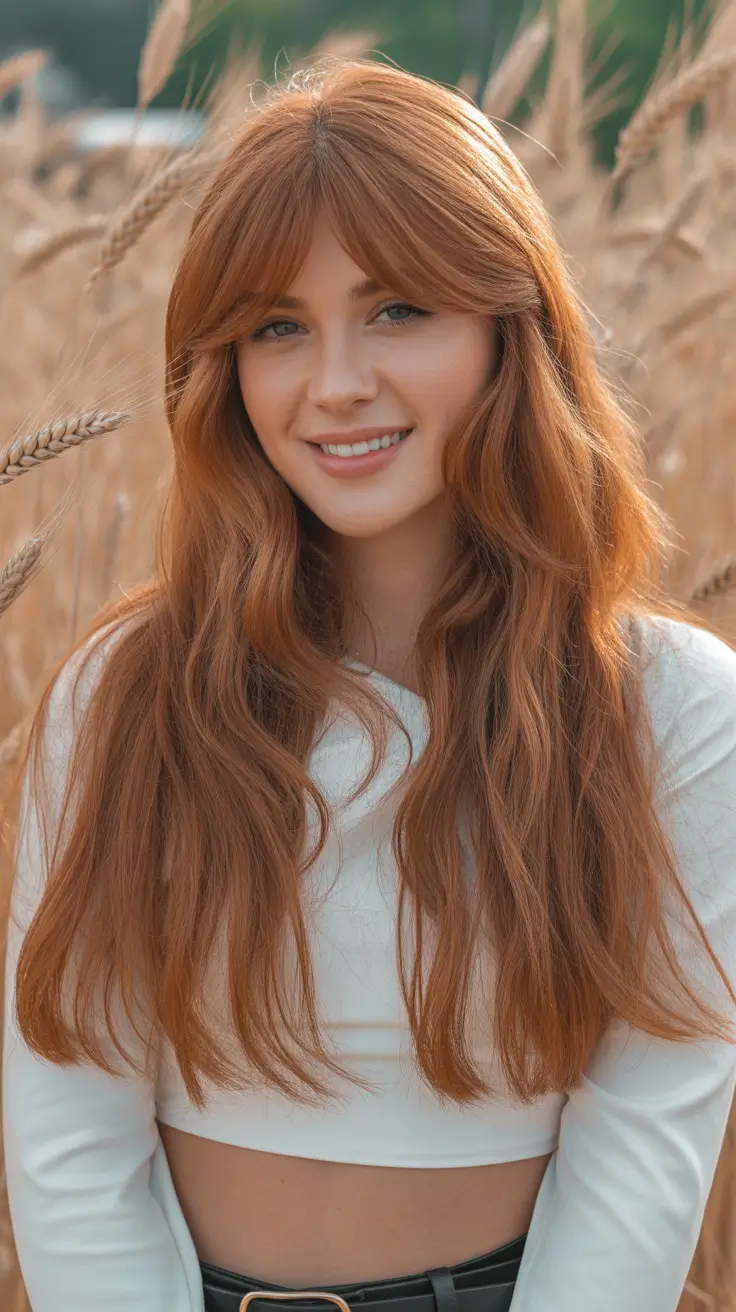 Hair Color Ideas Auburn for Winter 2025-2026 Rustic Golden Auburn