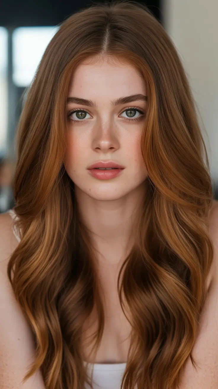 Hair Color Ideas Auburn for Winter 2025-2026 Amber Waves of Shine
