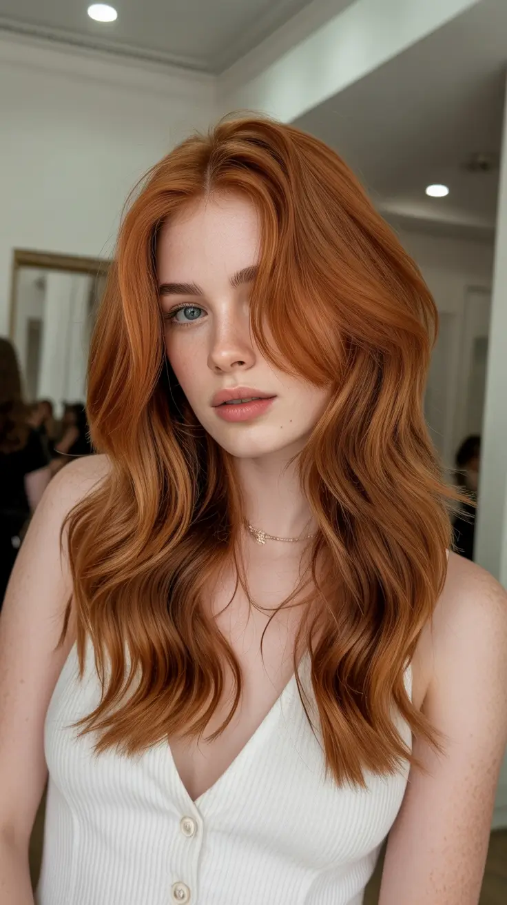 Hair Color Ideas Auburn for Winter 2025-2026 Copper Cinnamon Glow