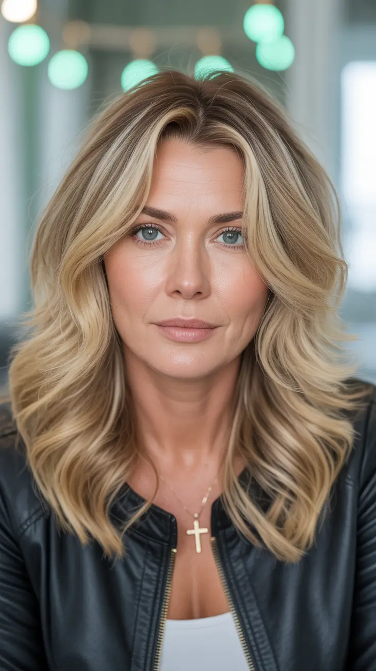 Hair Color & Winter Hairstyles for Women Over 40 2025-2026 Dimensional Blonde Layers