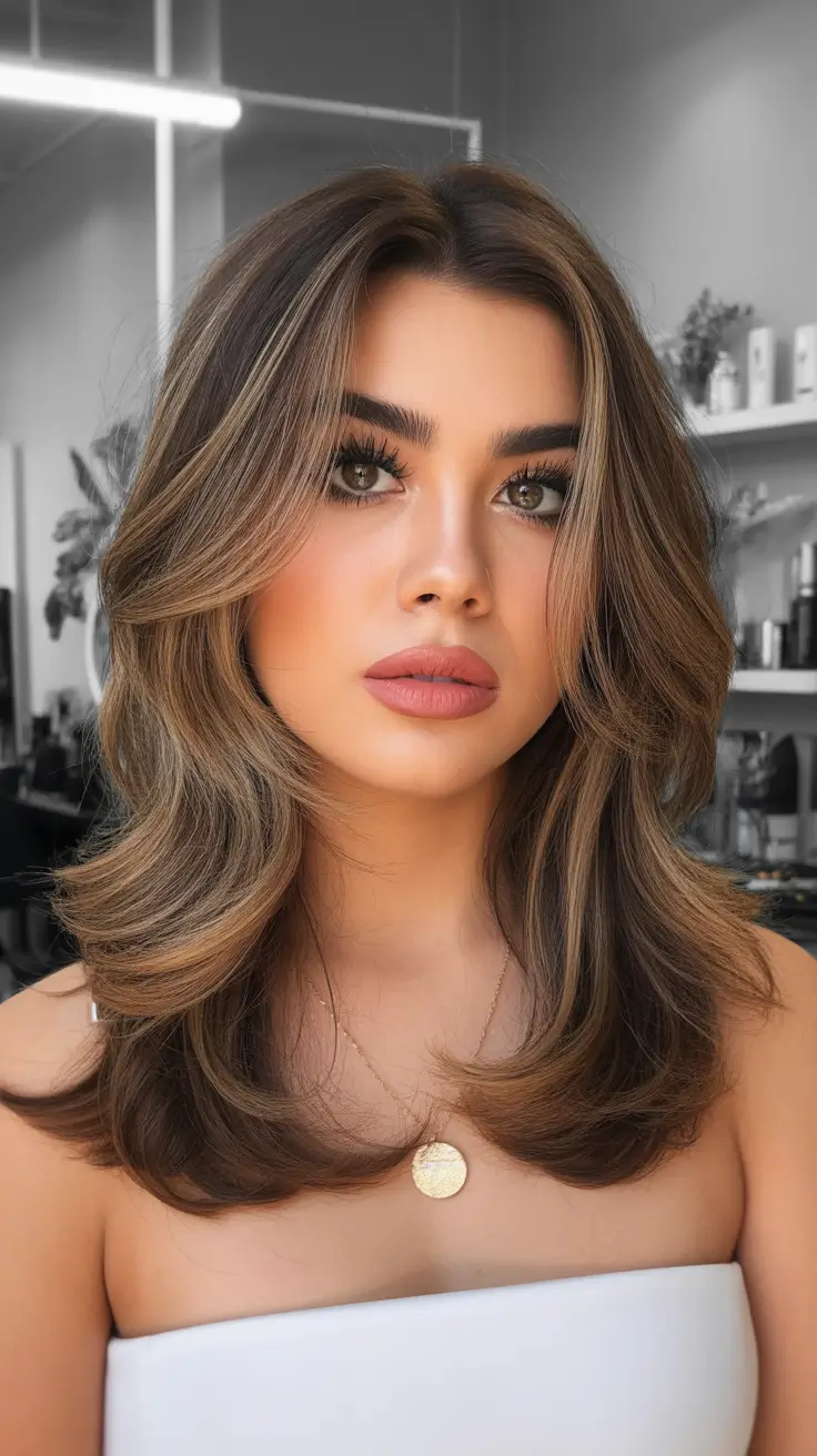 Medium Haircuts Winter 2025-2026 Butter Caramel Layers with Luxe Volume