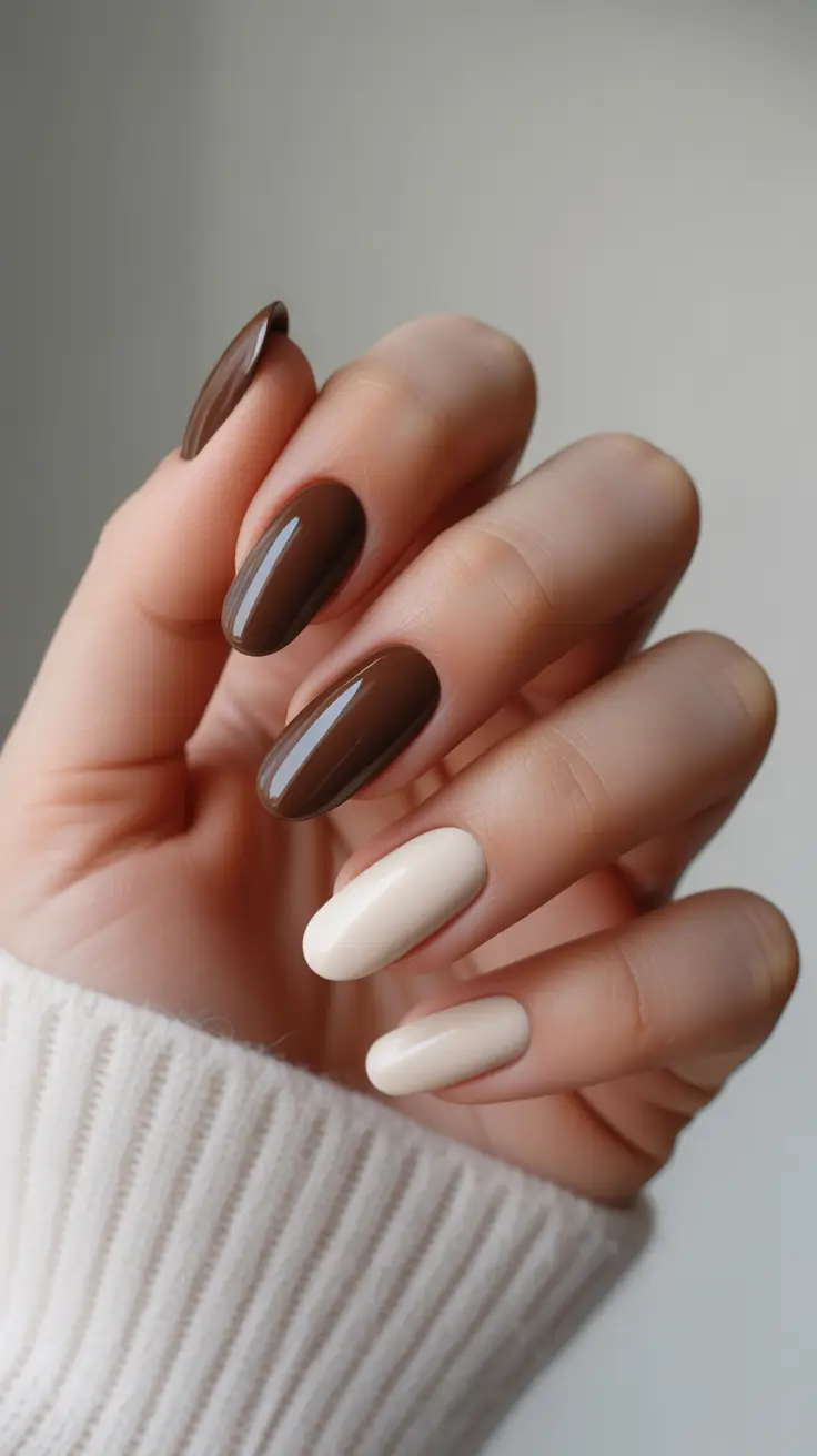 Nail Colors for Winter 2025–2026 Velvety Mocha Elegance