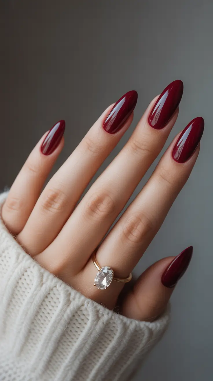 Nail Colors for Winter 2025–2026 Classic Burgundy Grace