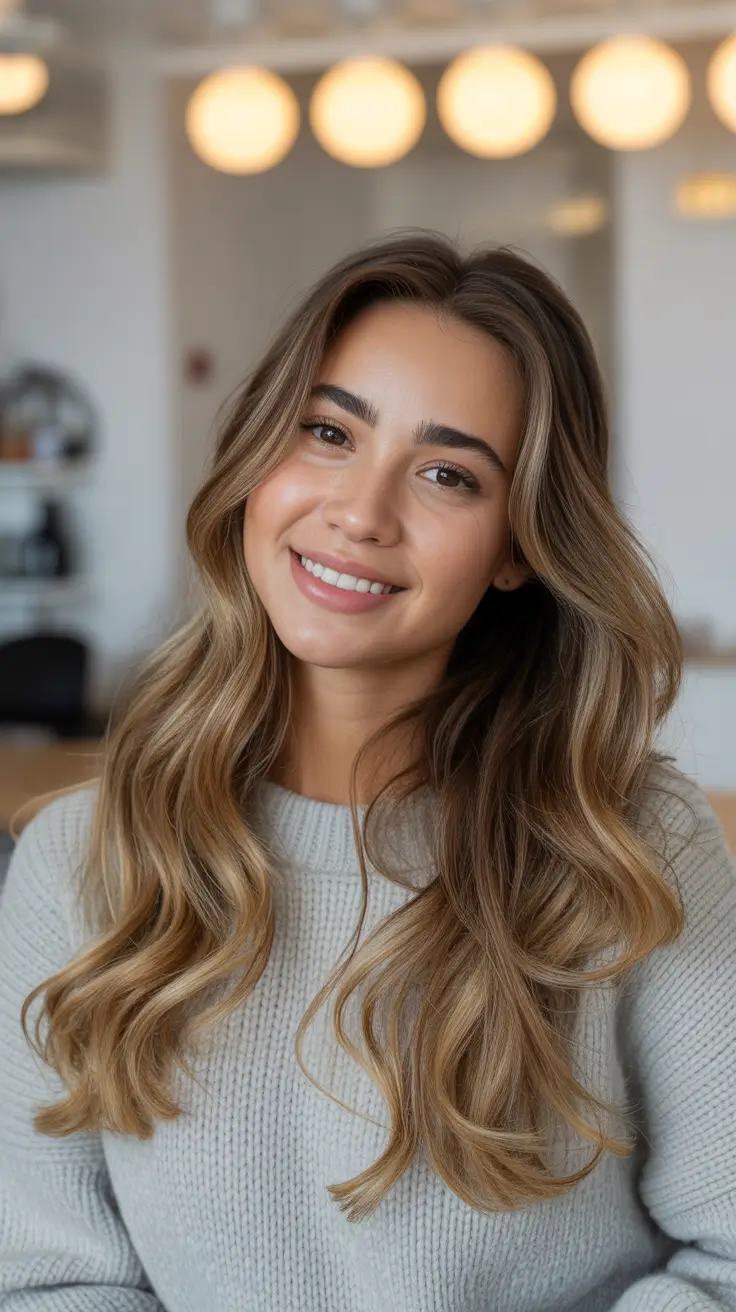 November 2025 Fresh Hairstyles Ideas Golden Chestnut Waves