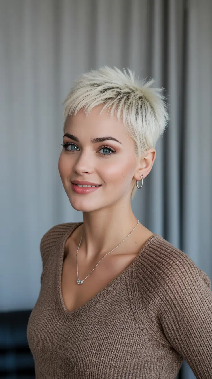 November 2025 Fresh Hairstyles Ideas Frosted Pixie Cut