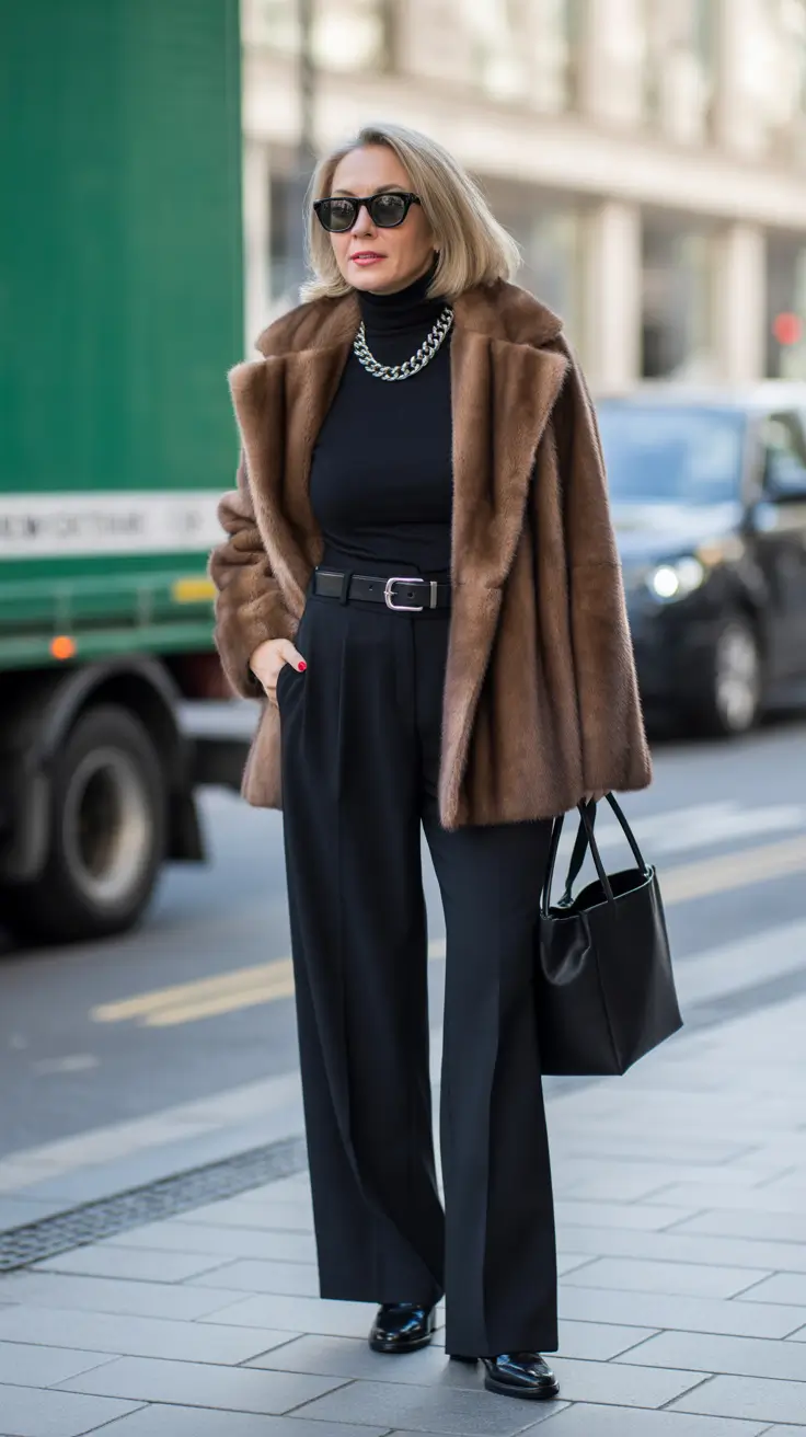 Outfits for Women Over 40 Winter 2025-2026 Chic Power in Monochrome