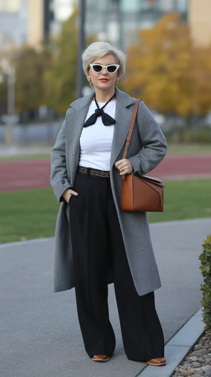 Outfits for Women Over 50 – Parisian-Inspired Gray with a Modern Twist