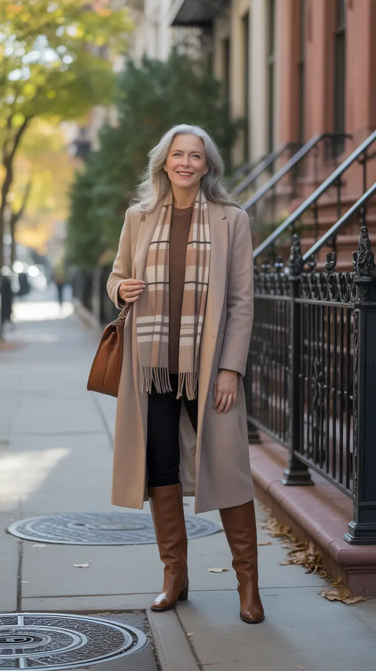 Outfits for Women Over 50 – Timeless Neutrals with a City Glow