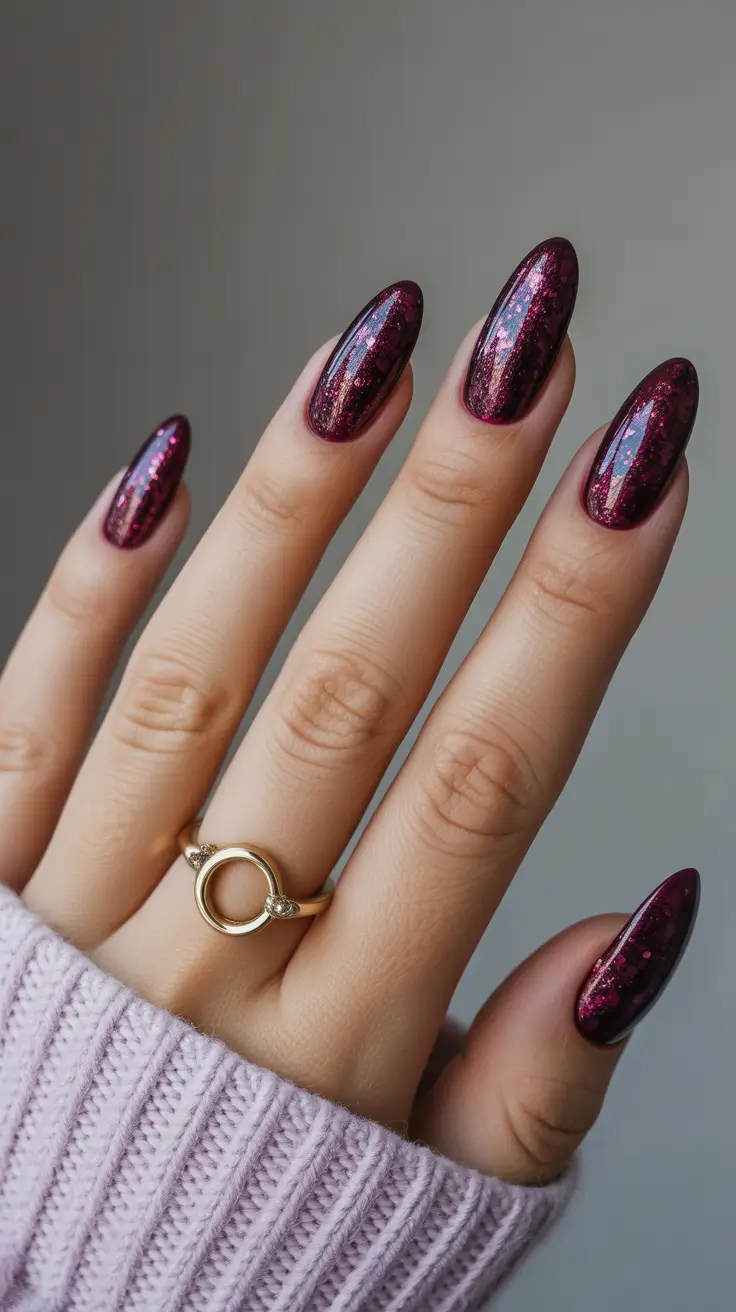 Stylish Fall & Winter Nails 2025-2026 Berry Spark Illusion