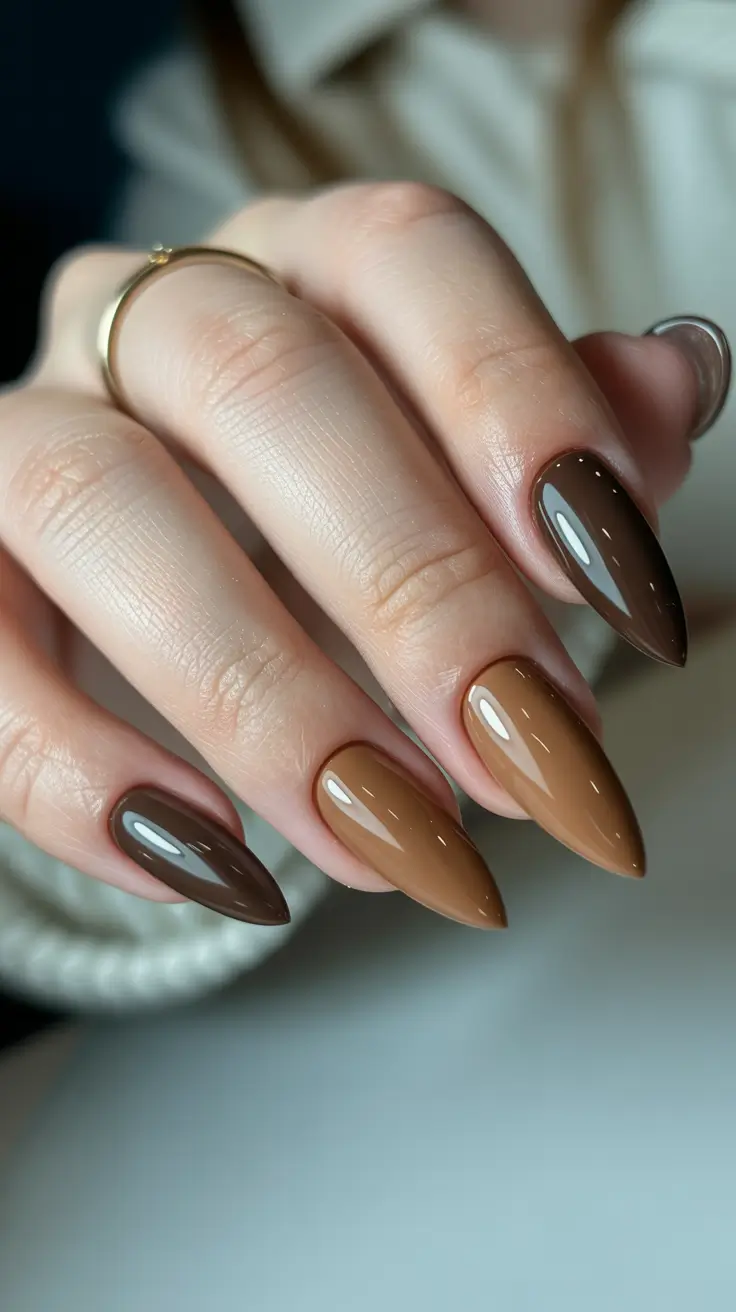 Stylish Fall & Winter Nails 2025-2026 Coffee Ombre Harmony