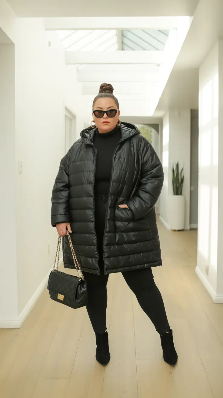 Stylish Plus Size Outfits Winter 2025-2026 Timeless Black Statement